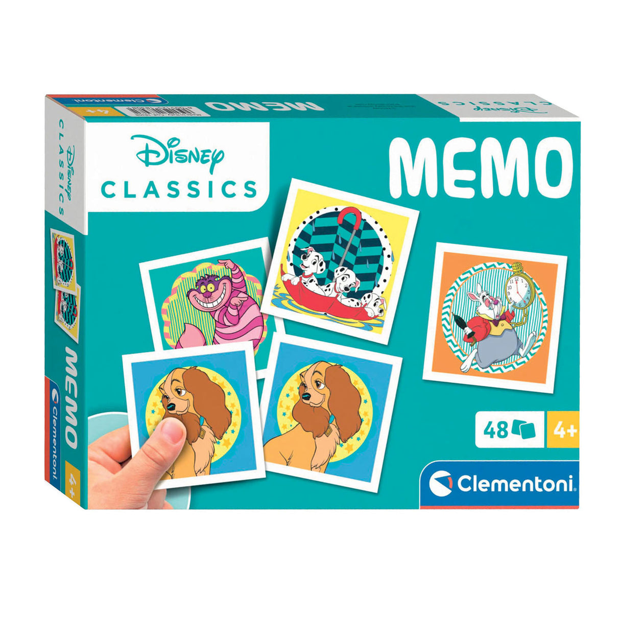Clementoni - mémoire pour enfants - classiques disney - 48 cartes - jeu de mémoire - jouets éducatifs - à partir de 4 ans