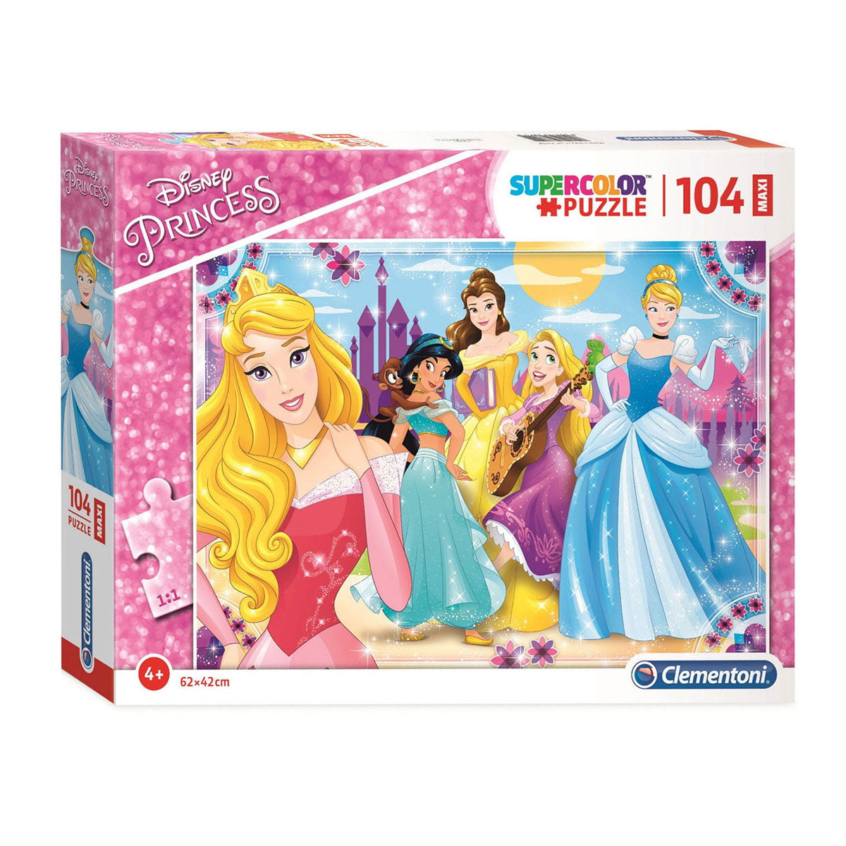Clementoni puzzle super couleur maxi princesse Disney, 104 pcs.