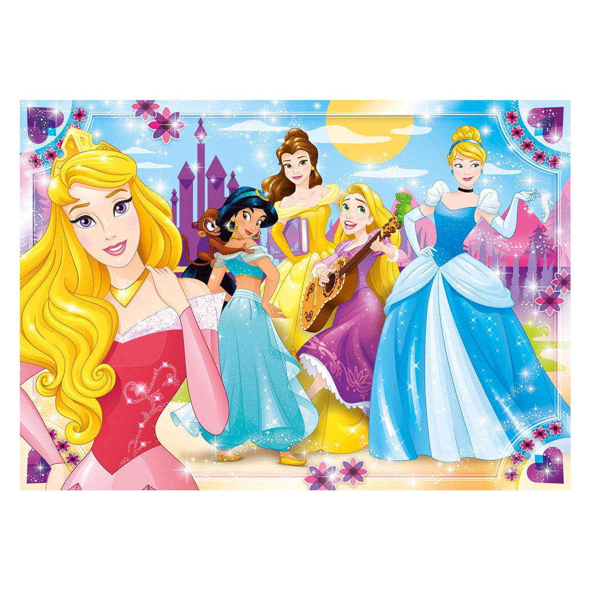 Clementoni puzzle super couleur maxi princesse Disney, 104 pcs.
