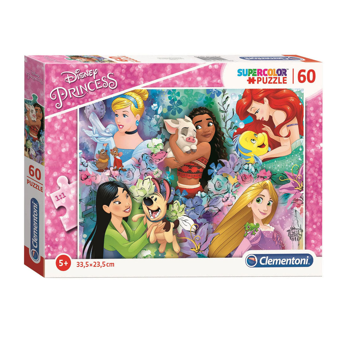 Clementoni Jigsaw Puzzle Super Color Disney Princess II, 60e.