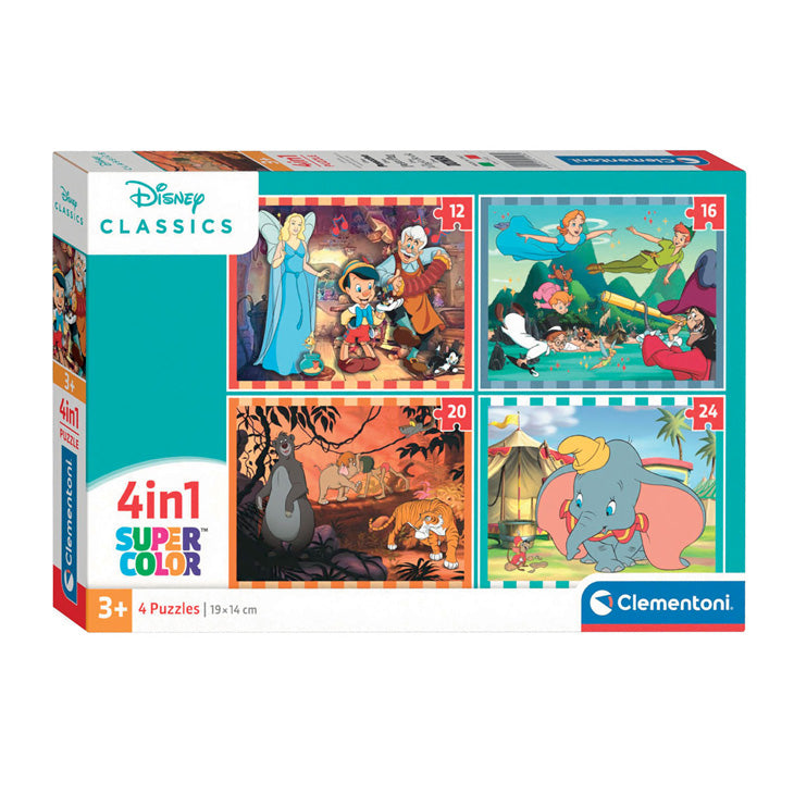 Clementoni Legpuzzel 4in1 Disney Animaux