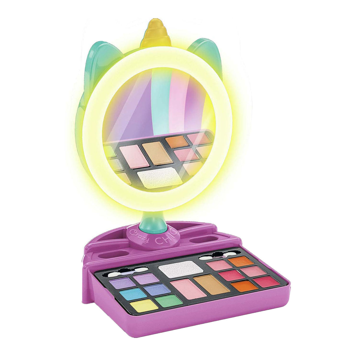 Clementoni crazy chic - miroir licorne avec anneau lumineux LED