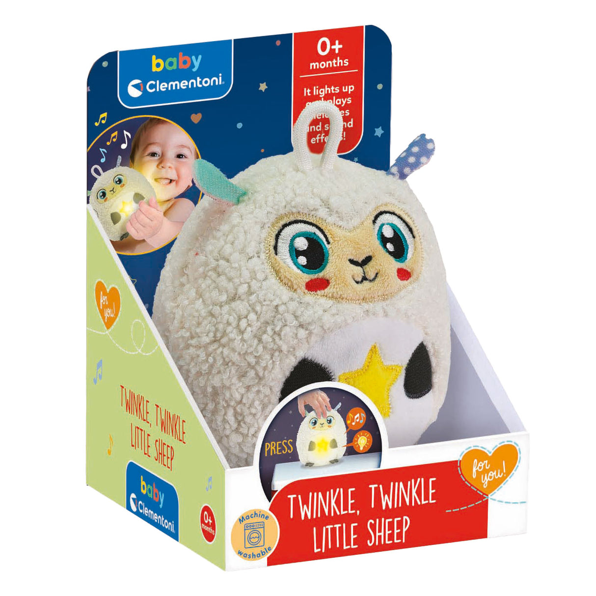 Clementoni baby twinkle twinkle petit mouton peluche lampe de nuit