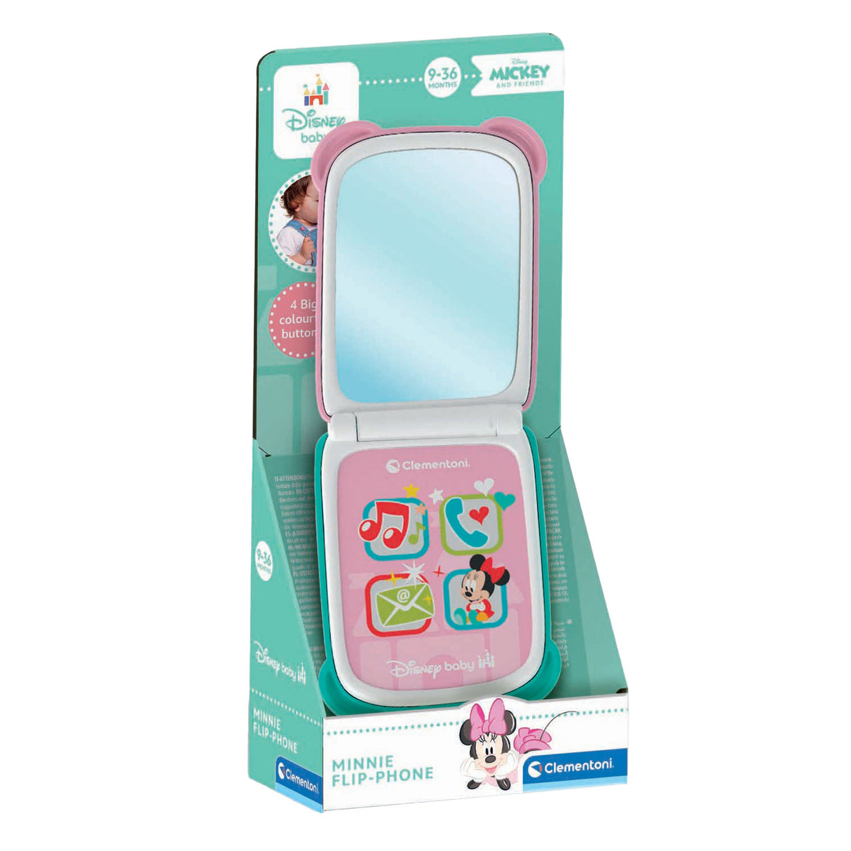 Clementoni bébé Disney Minnie Mouse téléphone pliable