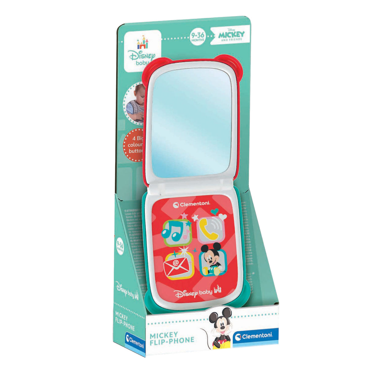 Clementoni téléphone pliable bébé disney mickey mouse