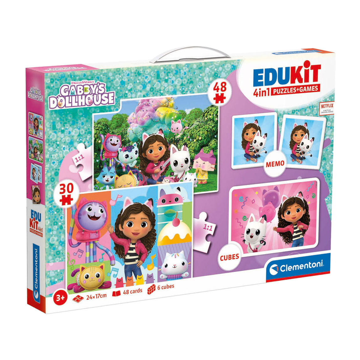 Clementoni Gabby's Dollhouse Edukit 4en1 puzzles et jeux