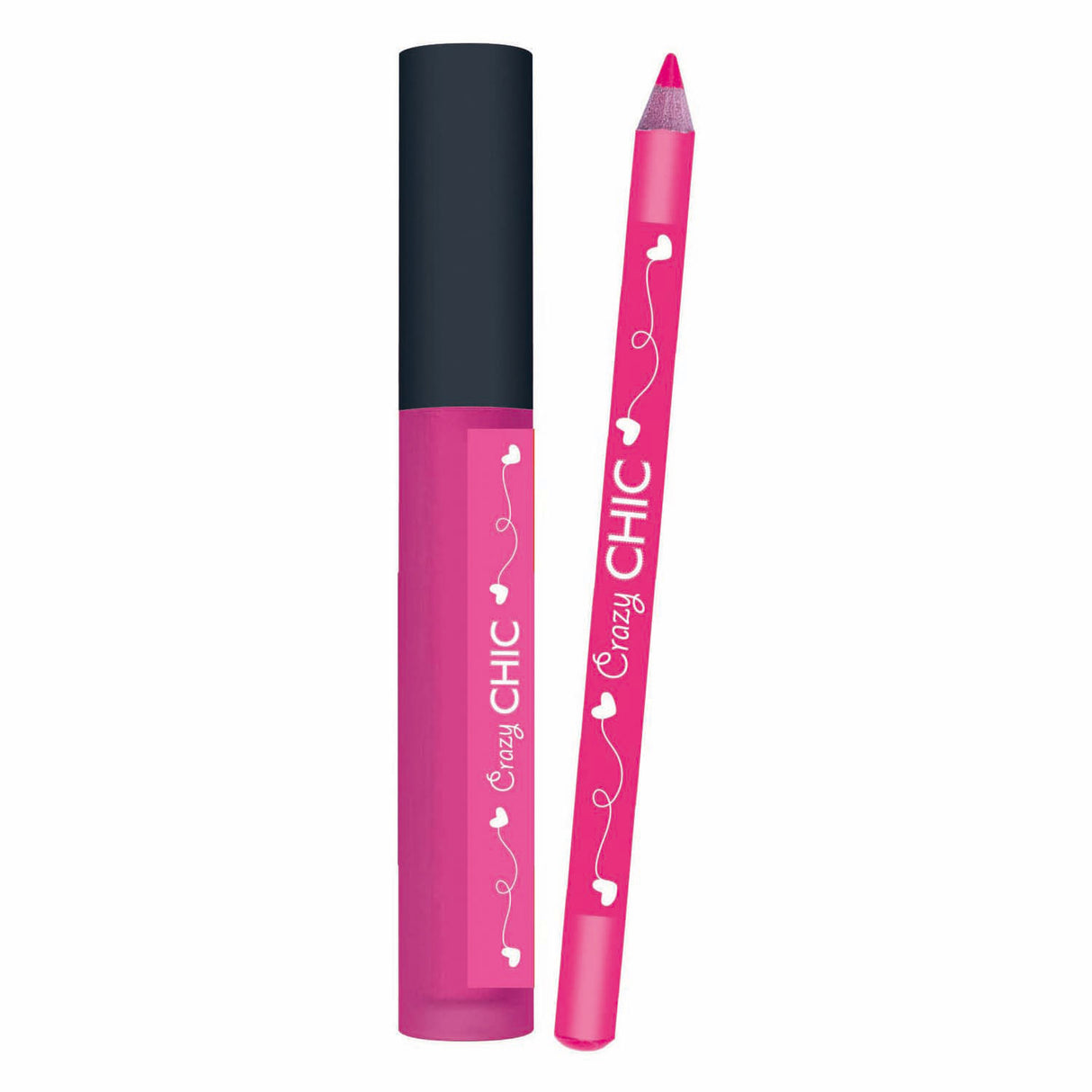 Clementoni crazy chic brillant à lèvres et crayon à lèvres fraise