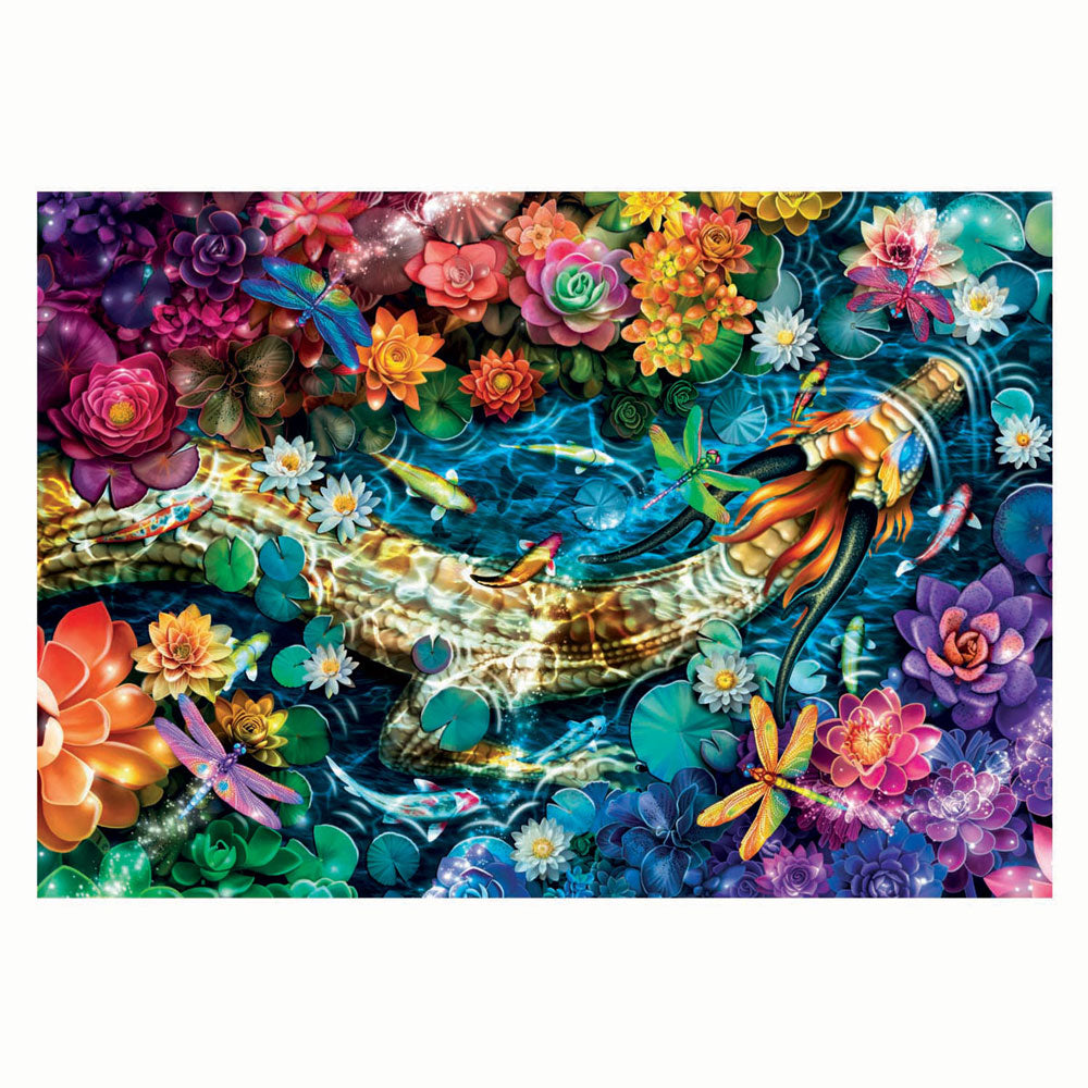 Clementoni puzzle œuvres d'art rivière koi, 1000 pcs.
