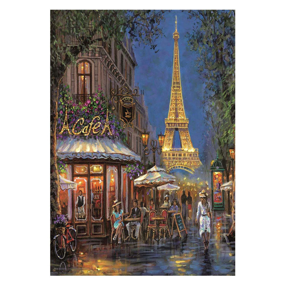 Clementoni puzzle nuit au café eiffel, 500 pcs.