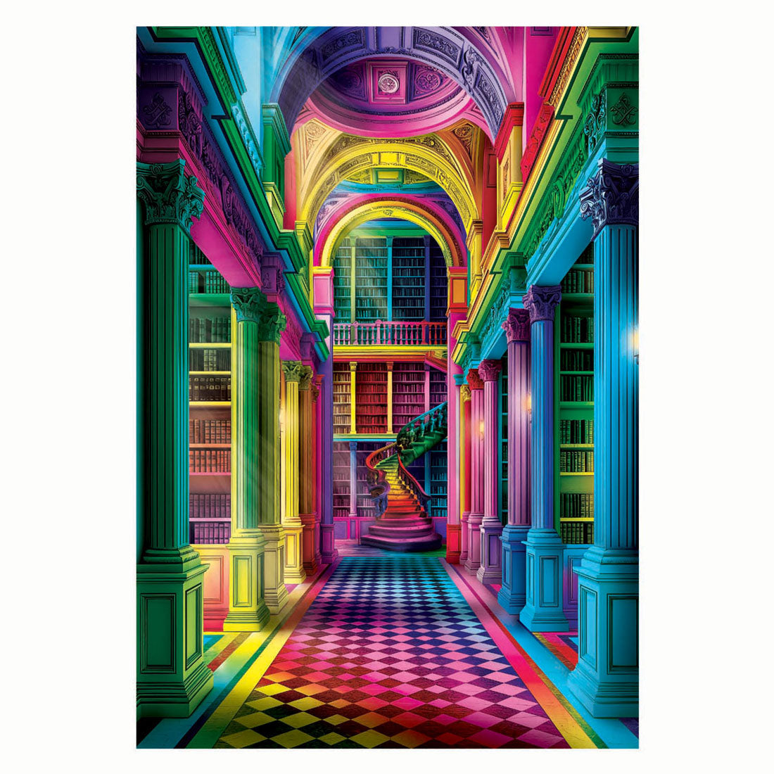 Clementoni puzzle colorboom athenaeum, 1000 pièces.