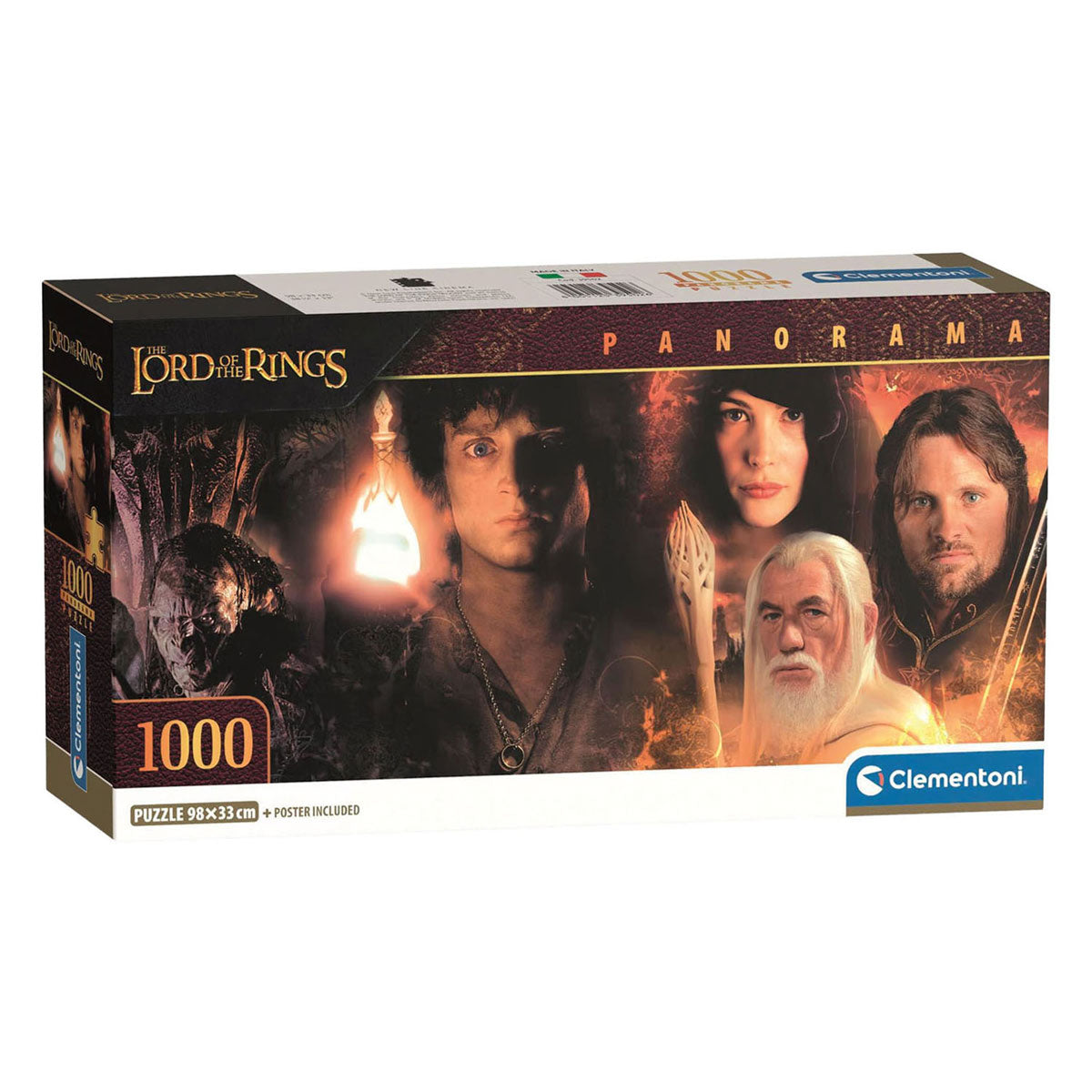 Clementoni puzzle le seigneur des anneaux panorama - 1000 pcs.