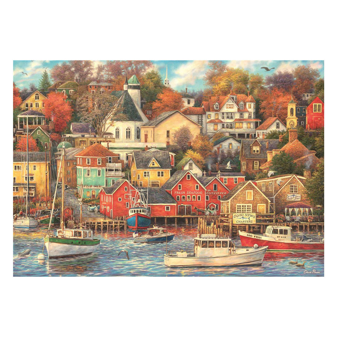 Clementoni puzzle Good Times Harbour - 1500 pcs.