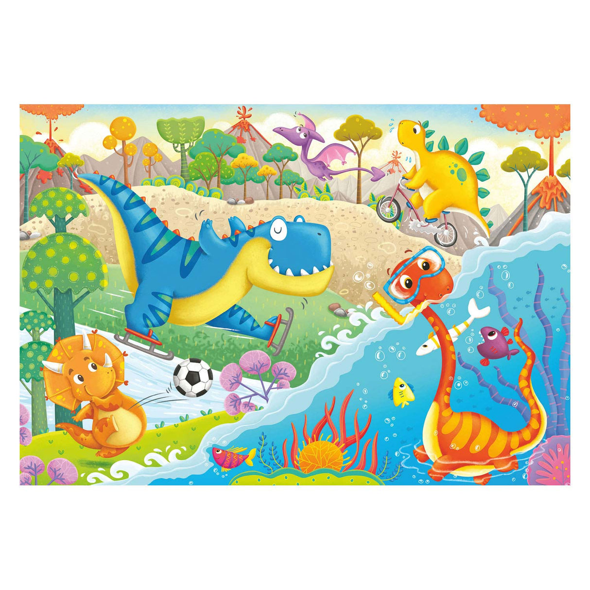 Ravensburger puzzle dinosaures préférés - deux puzzles - 12 pièces - puzzle pour enfants