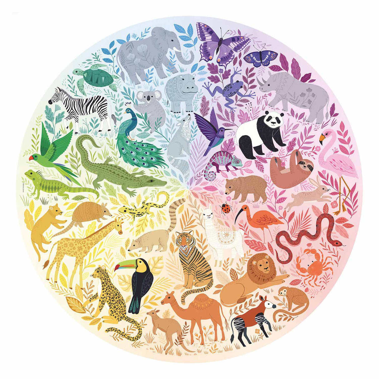 Ravensburger Circle of Color Puzzles - Animaux, 500ST.