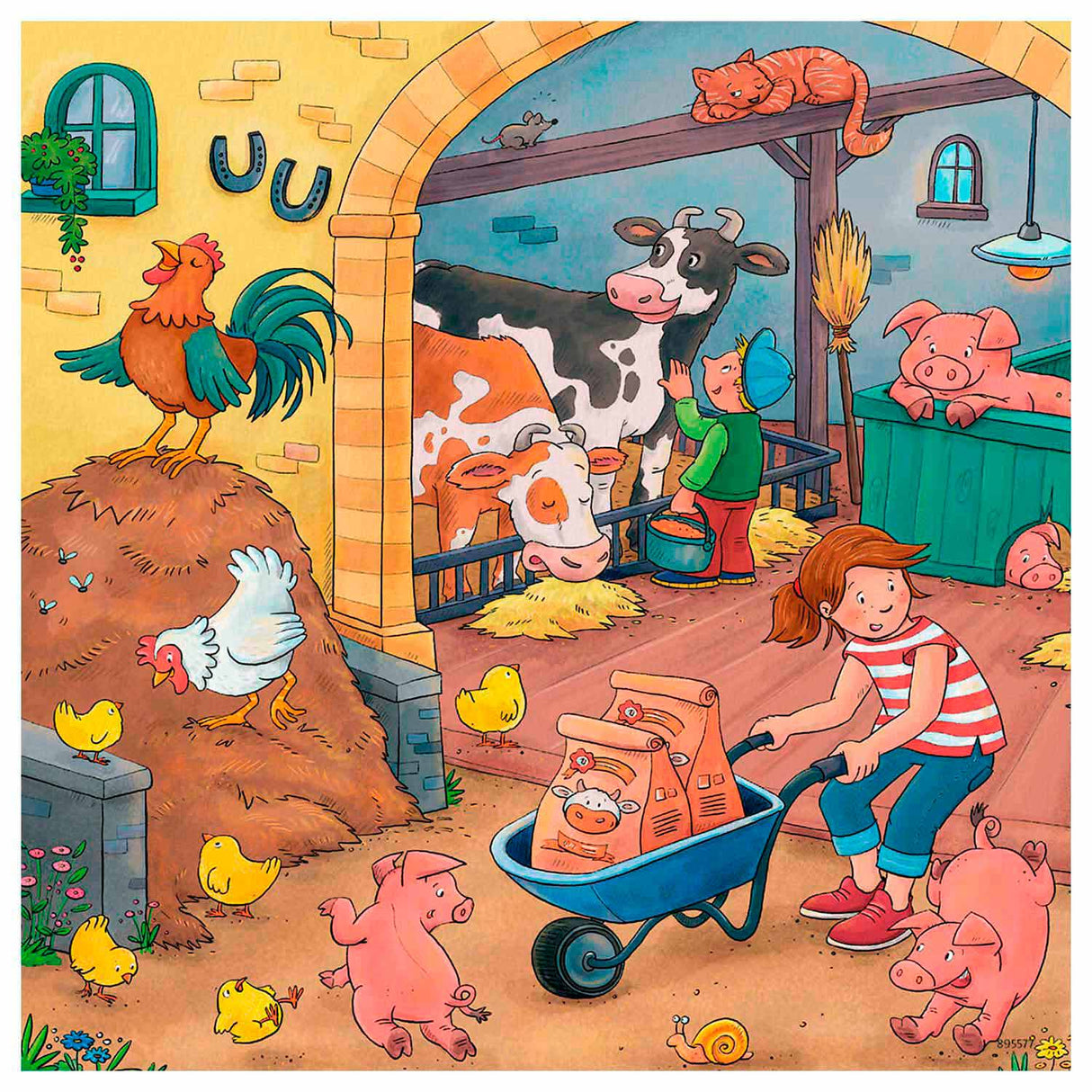 Ravensburger puzzle ferme - 3x49 pièces - puzzle enfant