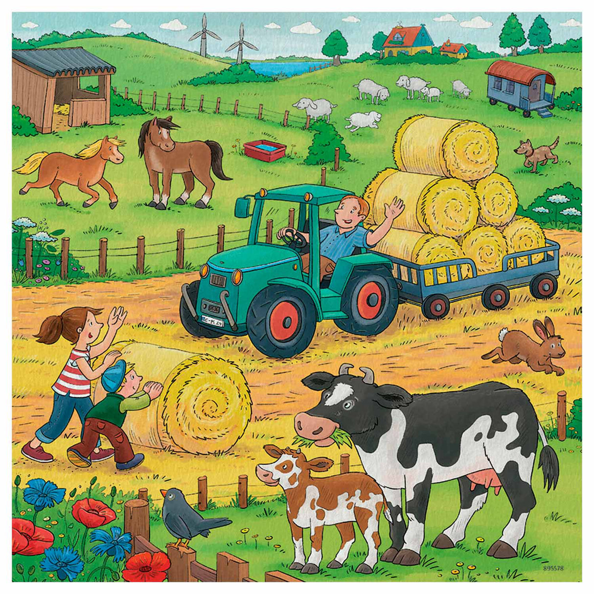 Ravensburger puzzle ferme - 3x49 pièces - puzzle enfant
