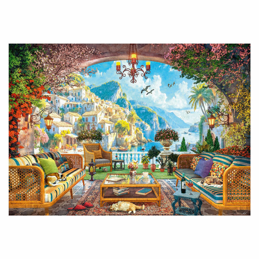 Ravensburger puzzle Vue sur la terrasse méditerranéenne - 1000 pcs.