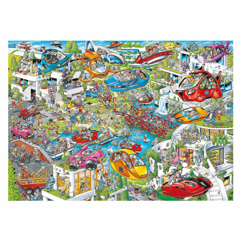 Ravensburger Ray's Comic Series : Time Travel 4 – Future Time – Puzzle de dessin animé – 1000 pièces