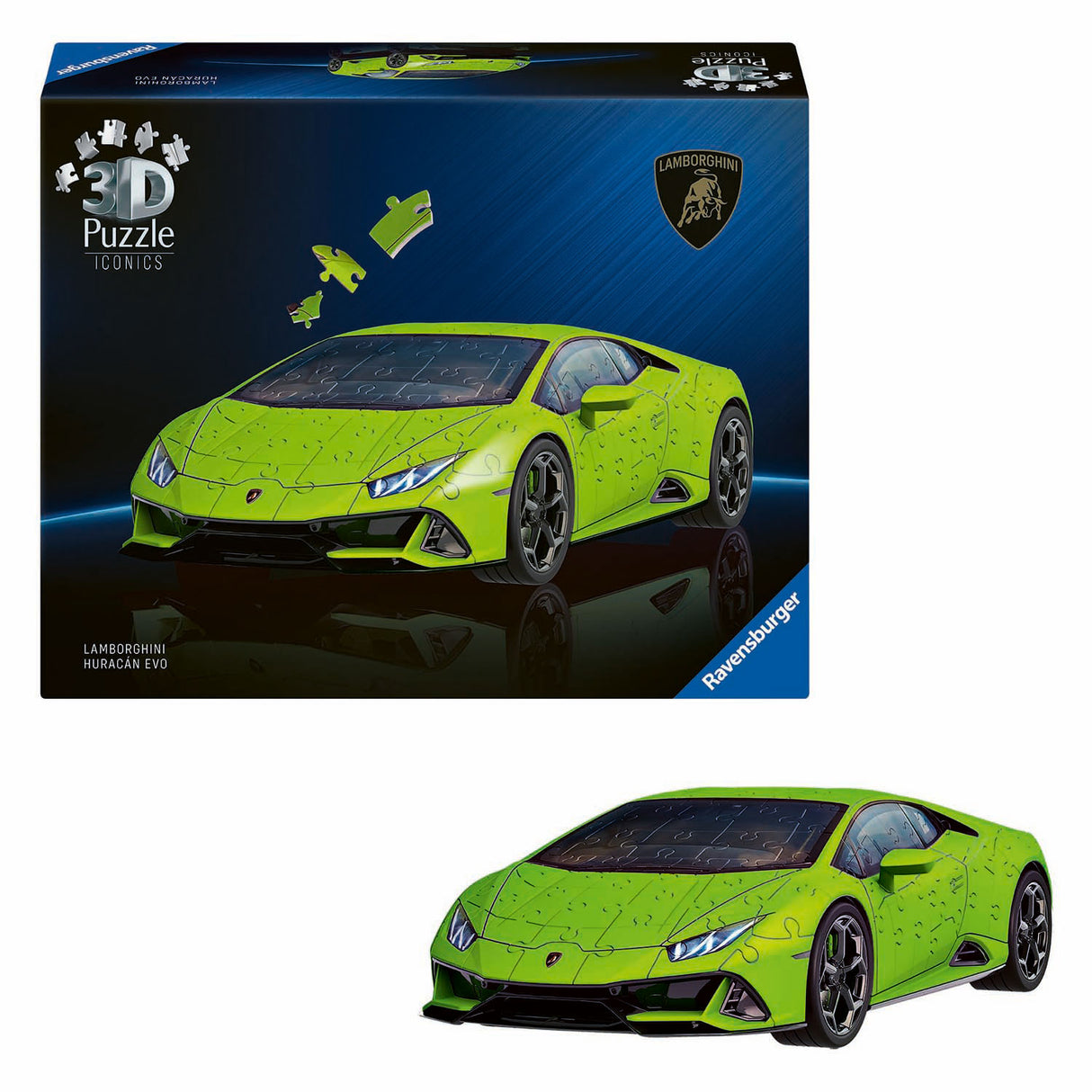 Ravensburger Puzzle 3D emblématiques Lamborghini Huracan Evo - 158pcs.