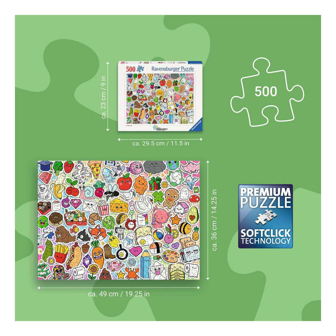 Ravensburger – kawaii – puzzle – 500 pièces