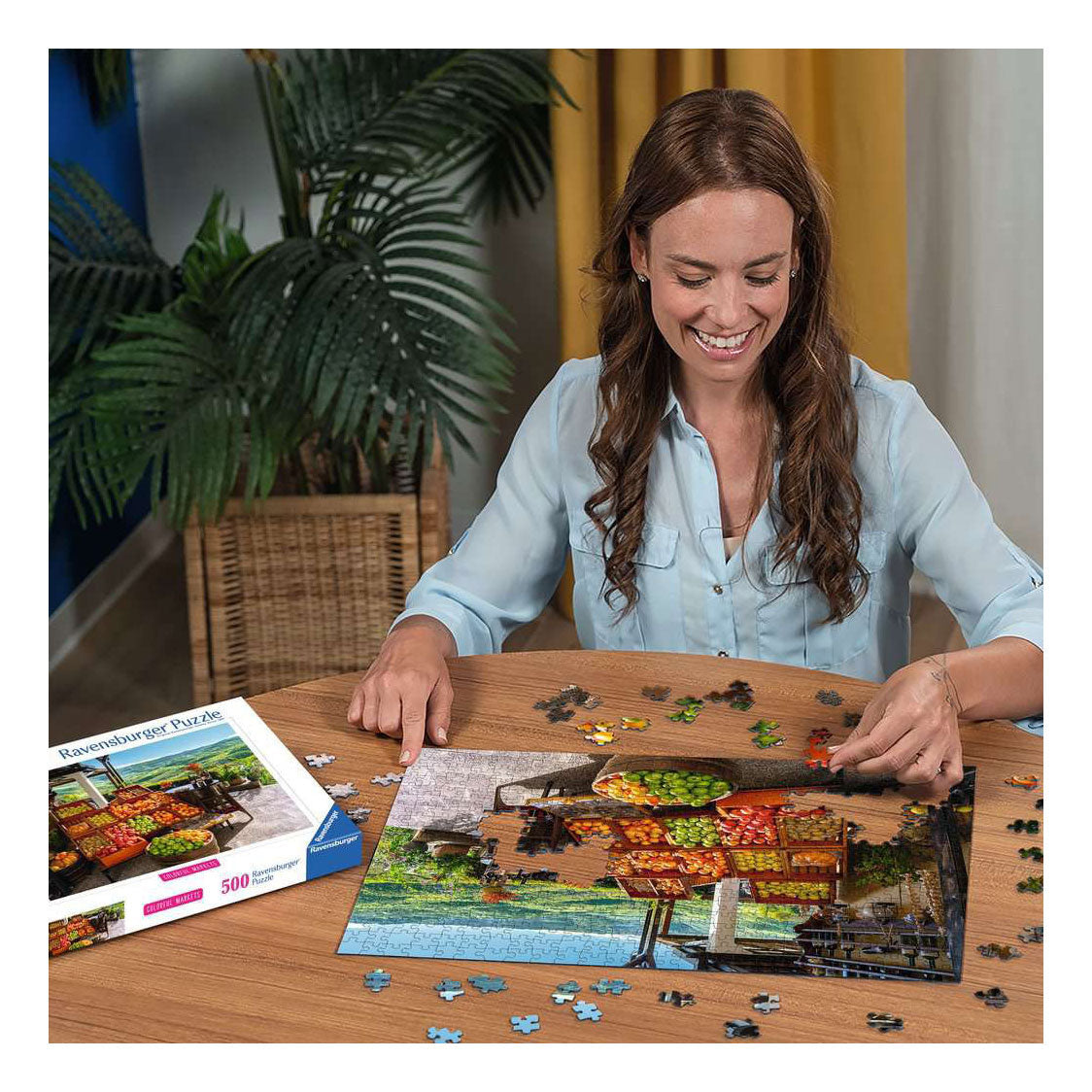Ravensburger – groente- en fruitmarkt, kroatië – legpuzzel – 500 stukjes