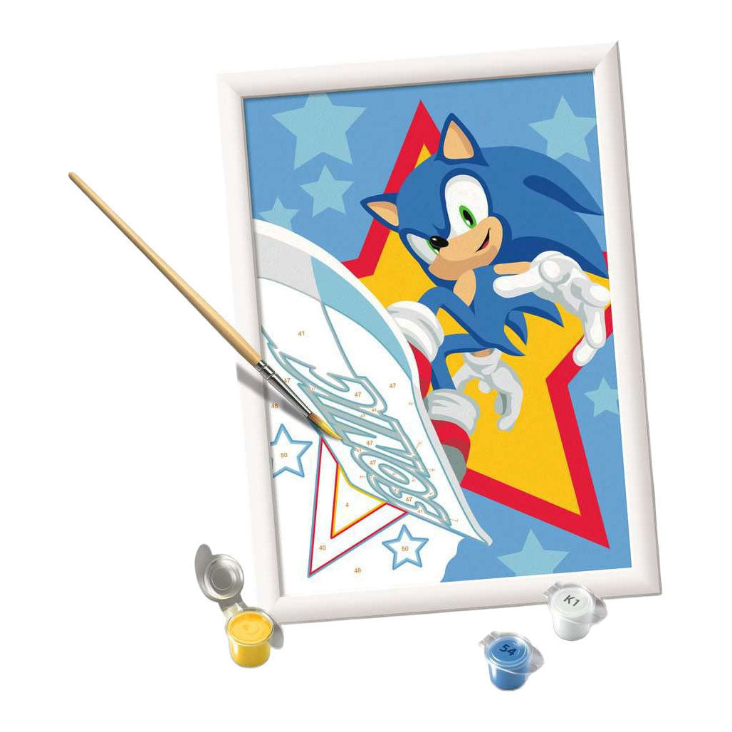 Ravensburger – creart : speedy sonic – peinture par numéros