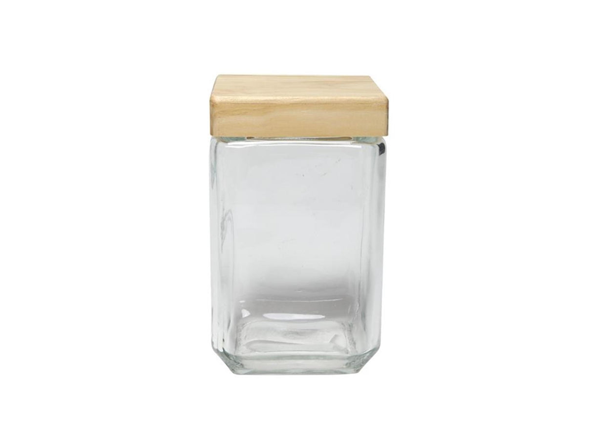 Pot de rangement ustensiles de cuisine verre 11x11xh18,5cm 1,7l