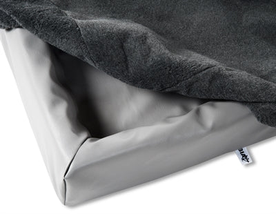 Housse polaire pour lit Bia panier pour chien gris