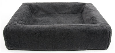 Housse polaire pour lit Bia panier pour chien gris