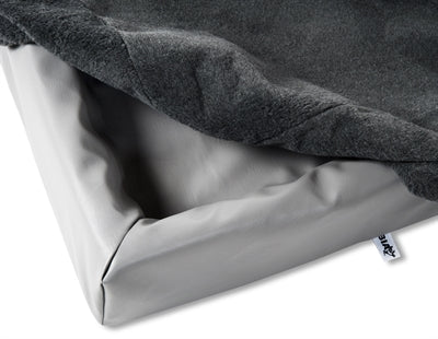 Housse polaire pour lit Bia panier pour chien gris