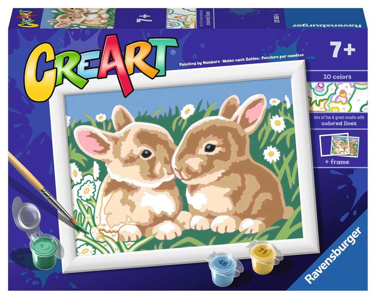 Ravensburger Creart peinture au numéro - lapins moelleux
