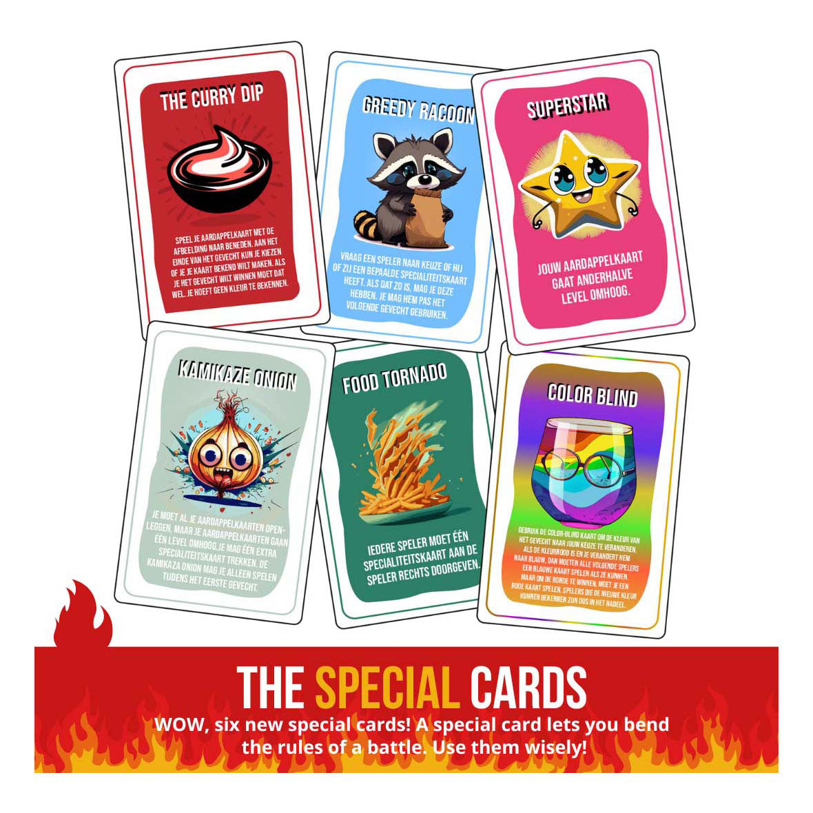 Jeu de cartes pommes de terre frites édition brûlée (anglais)