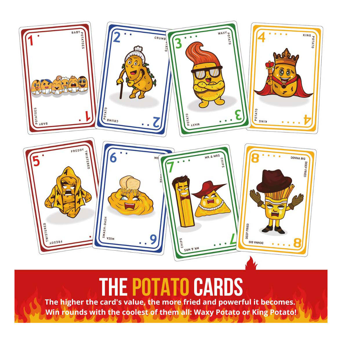 Jeu de cartes pommes de terre frites édition brûlée (anglais)
