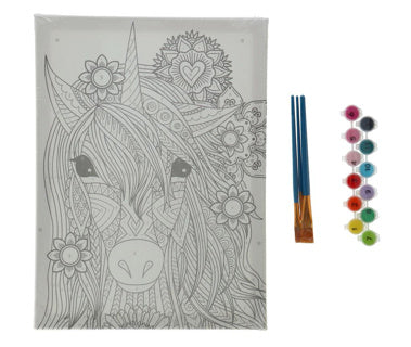 Peinture par numéro toile licorne 30x40