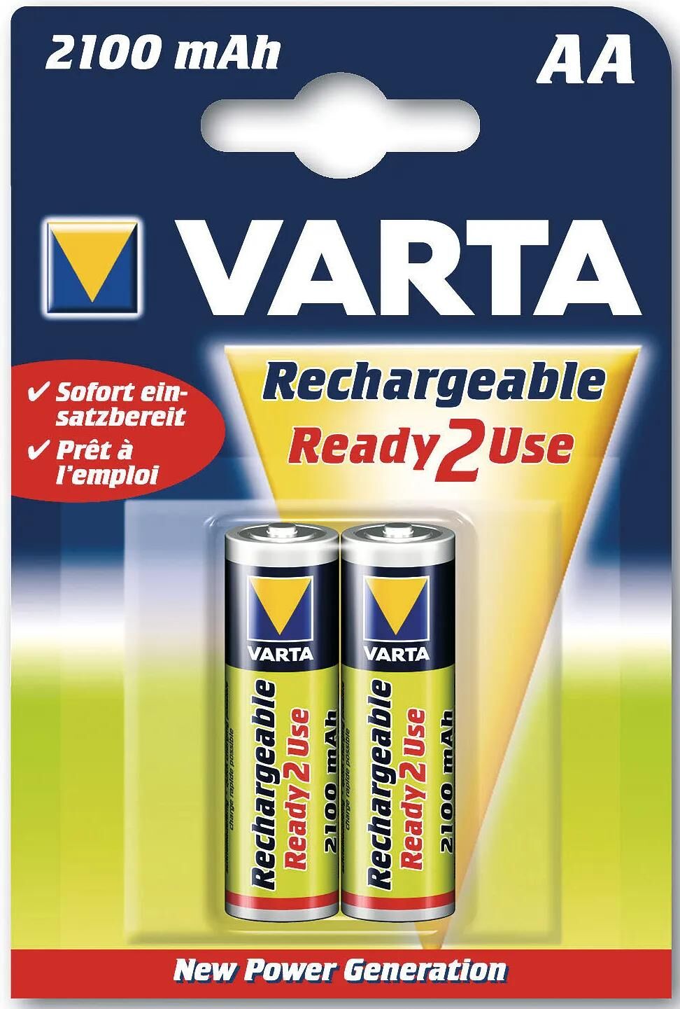 Varta batterie d'alimentation rechargeable mignon batterie d'alimentation 2er-sb 2100mah