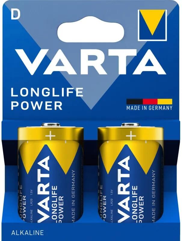 Varta batterie longue durée de vie - batterie haute énergie mono 2 pièces blis longlife