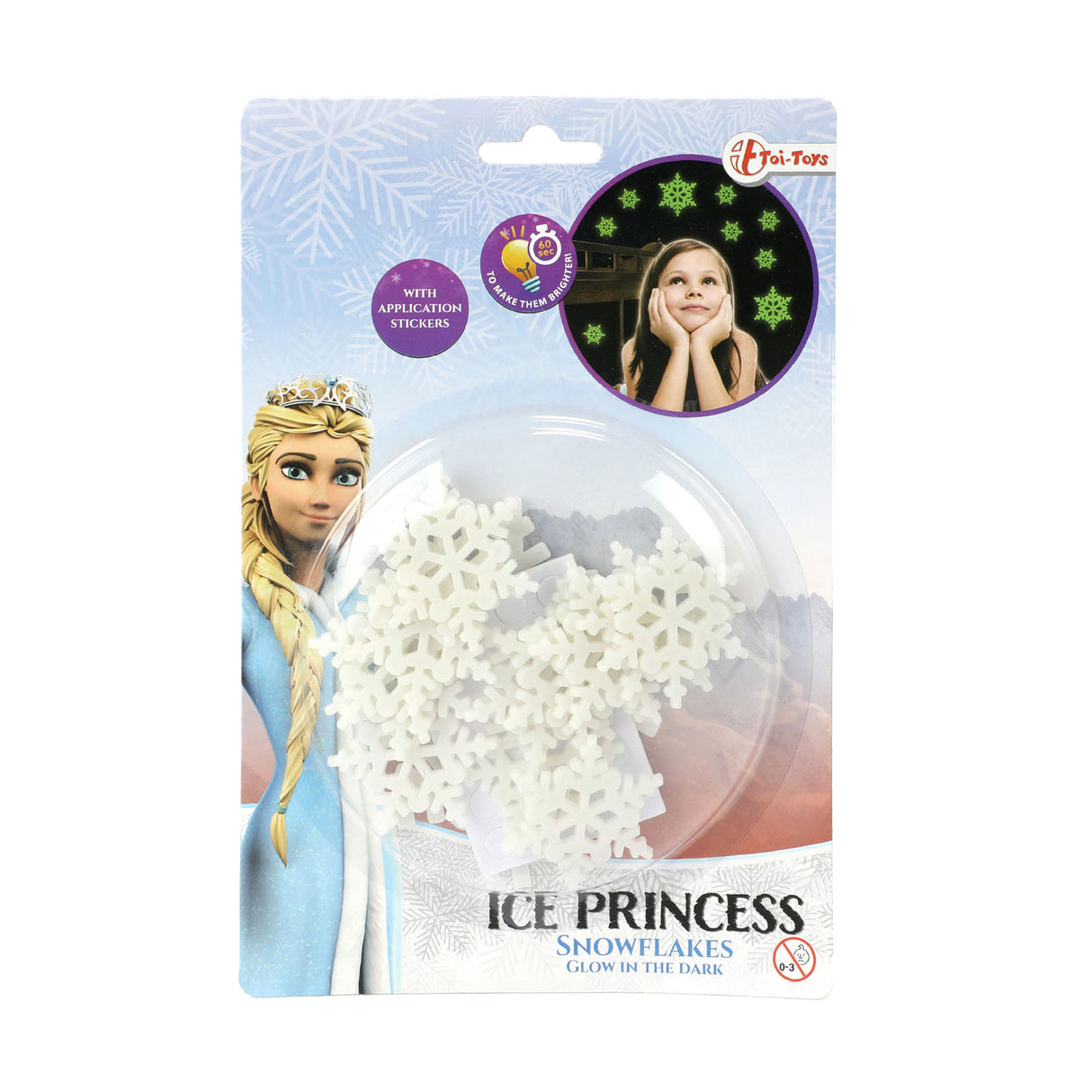 Toi-toys brillent dans les flocons de neige princesse de glace sombres