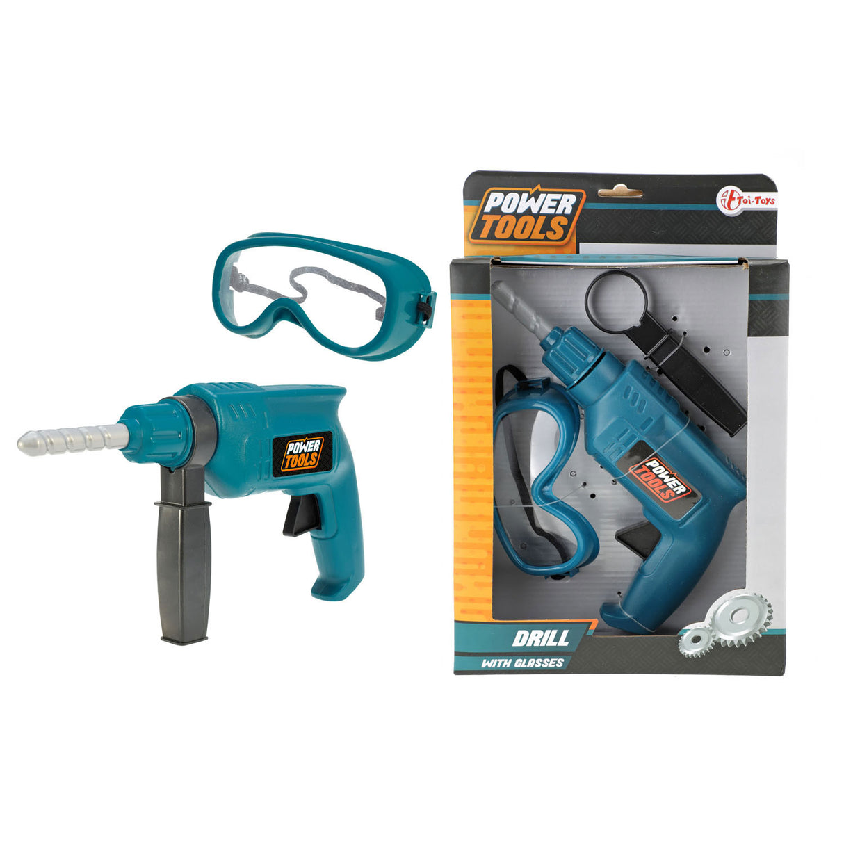 TOI-TOYS Power Tools Percez avec des lunettes de sécurité