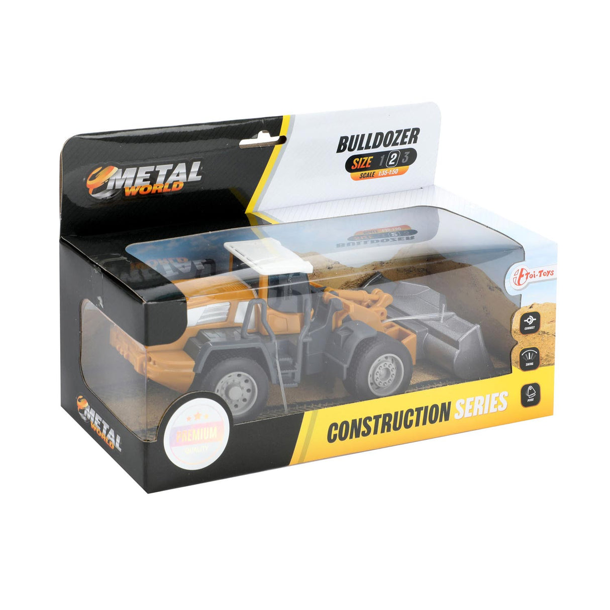 Véhicule de construction en métal - Charger blanc 1:55