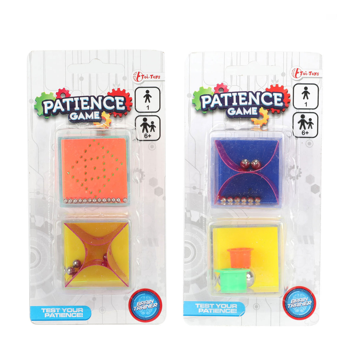 Toi-toys jeu de patience fidget cube, 2 pièces.