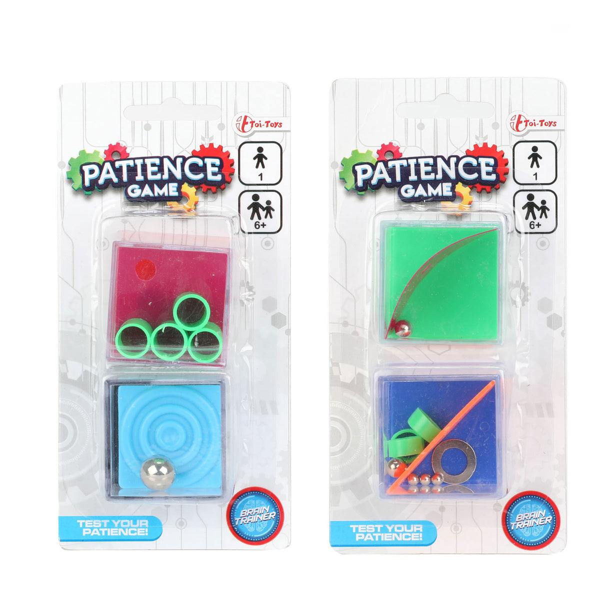 Toi-toys jeu de patience fidget cube, 2 pièces.