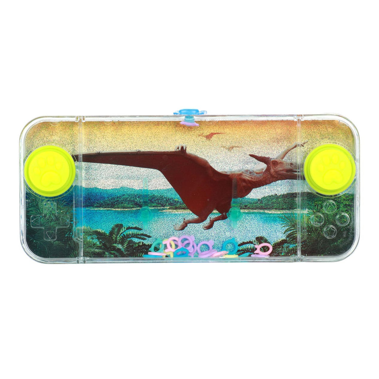 Jeu de patience dans l'eau du monde des dinosaures