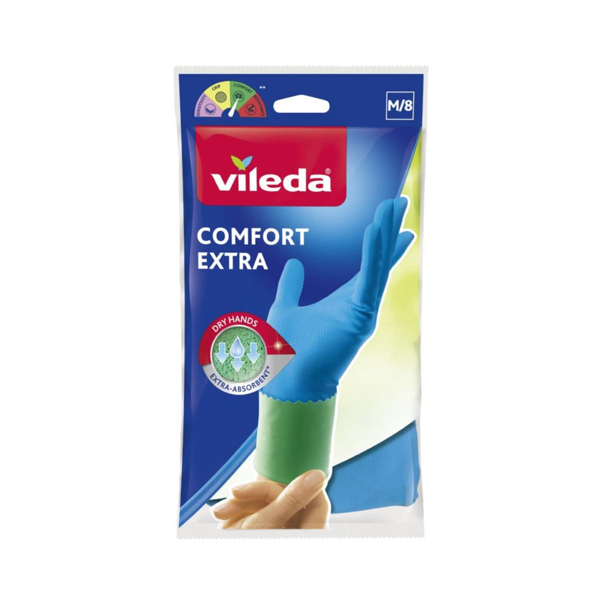 Vileda gants confort extra moyen 1 paire