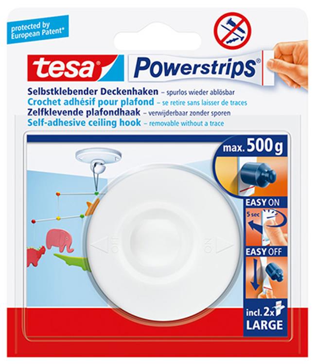 Tesa 1001510 - multiprises hauteur plafond blanc | 6 pièces