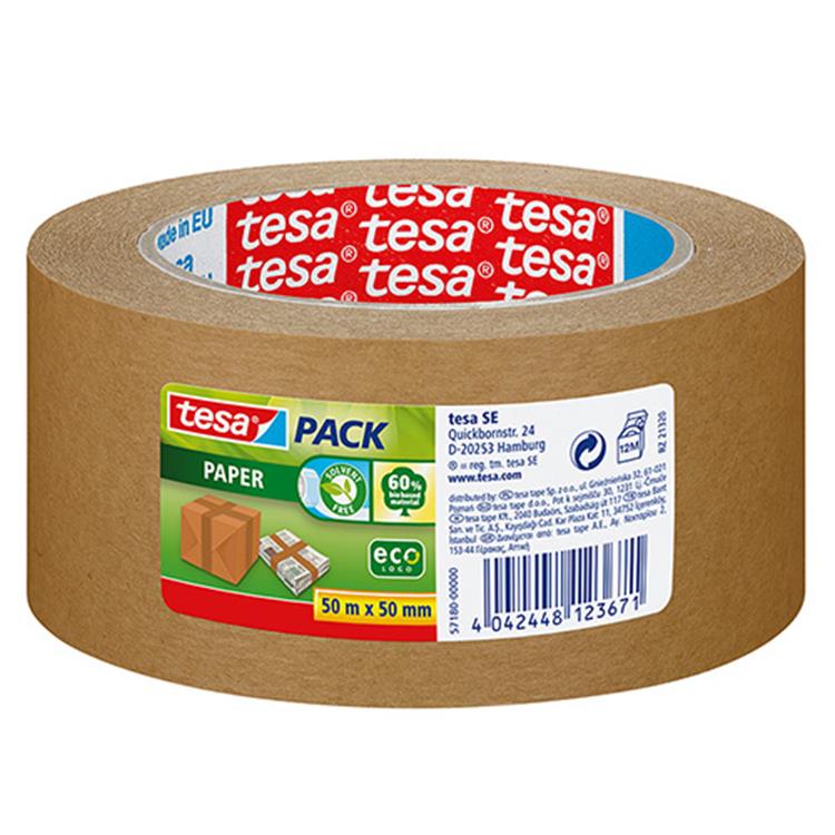 Papier Ecotape tesapack 50mx50mm marron indéchirable