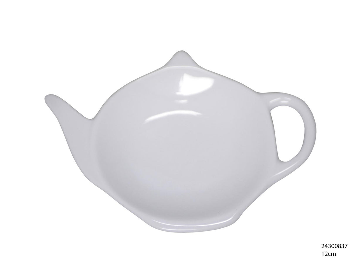 Théière porte-sachet de thé 12cm céramique blanc | 12 pièces