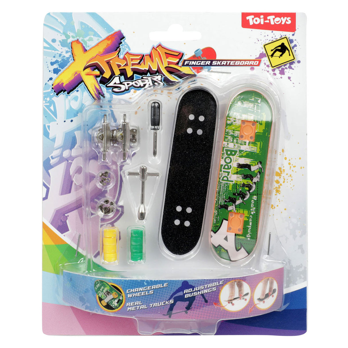Toi-toys skate skateboard avec roues supplémentaires