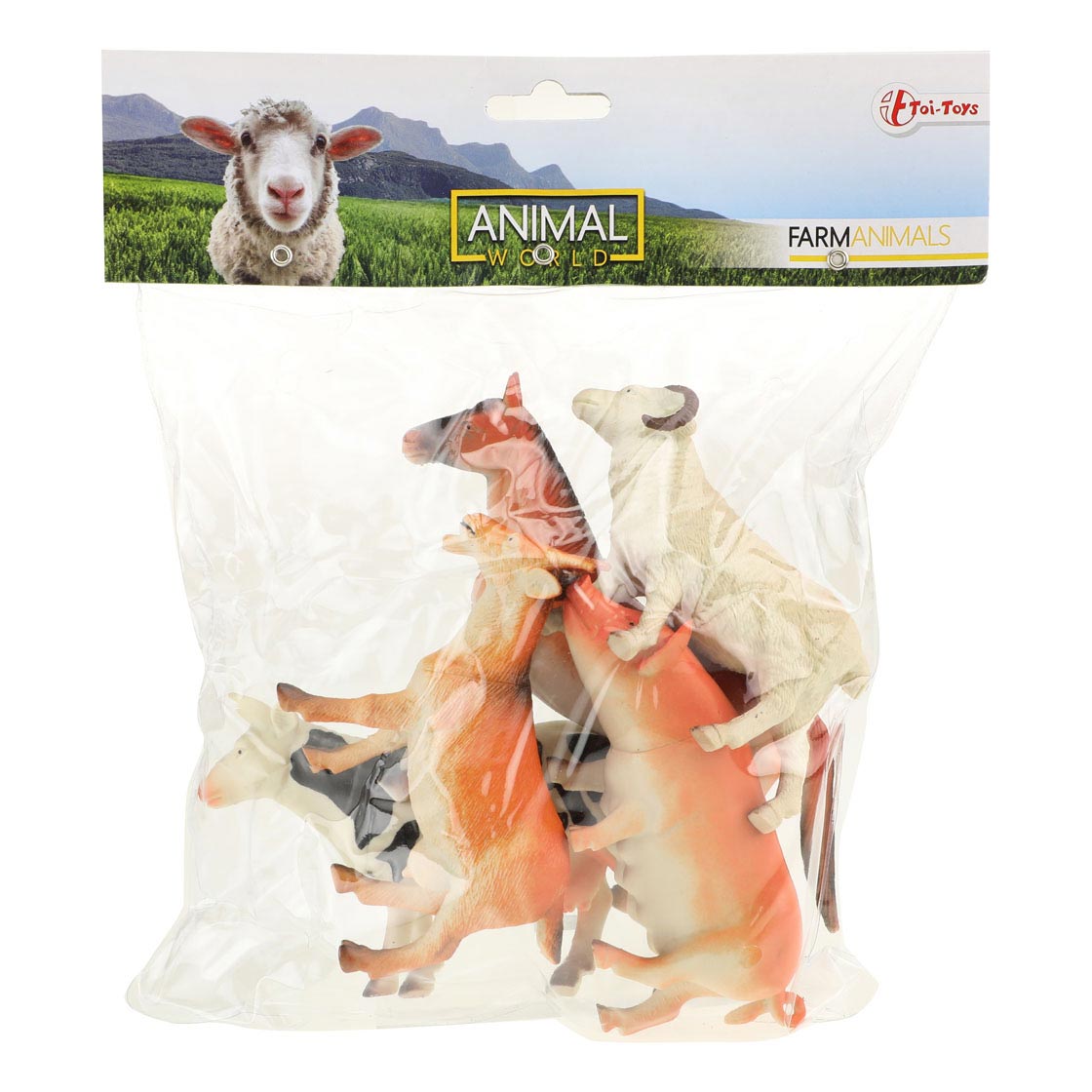Toi-toys monde animal animaux de la ferme de luxe, 5 pcs.