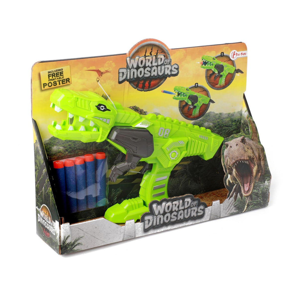 Monde des dinosaures blindising pistolet avec mousse