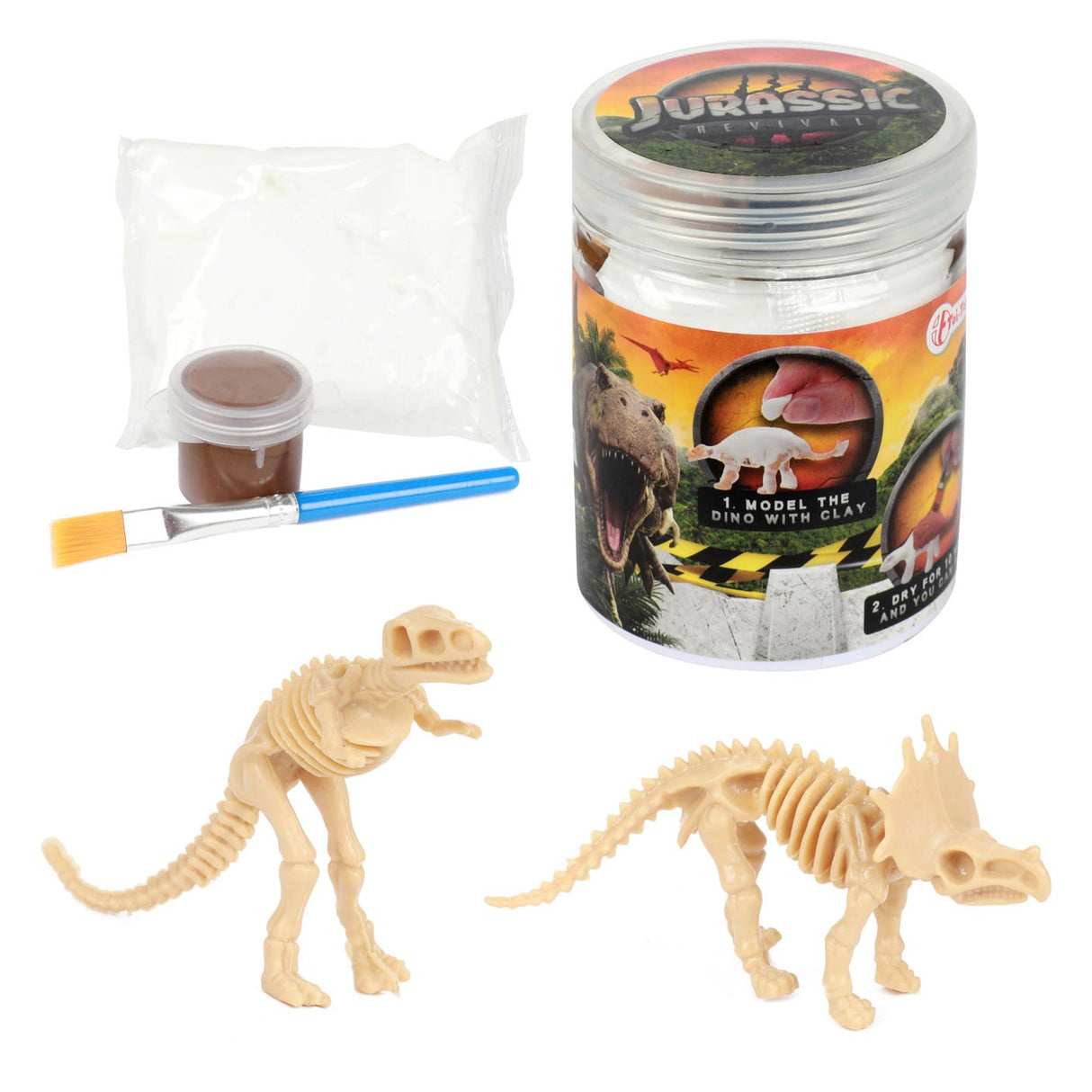 Modèle d'argile à air du monde des dinosaures, votre propre ensemble d'argile de dinosaure